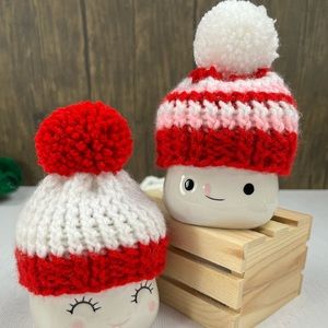 Marshmallow Mug Hats. Set of Two